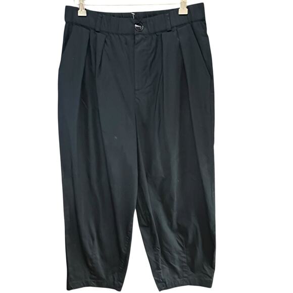 Anthropologie Maeve Curve Poplin Barrel Pants Womens XS Black High Rise Modern - Picture 2 of 15